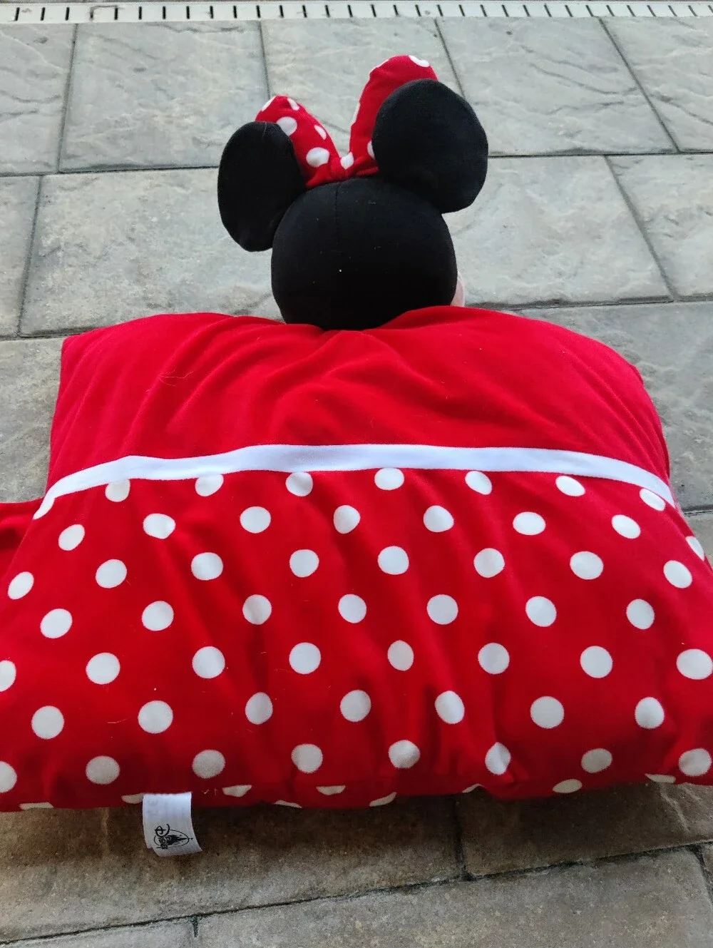Disney Red and White Polka Dot Character Pillow